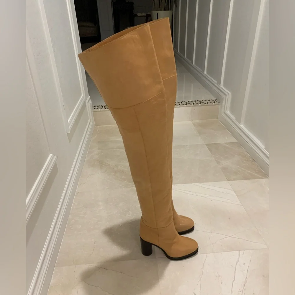 ISABEL MARANT Tan Lurna Tall Boots Size 37